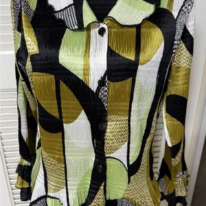 Bala Bala Elegant 2 piece Blouse and shell - Black, Lime, Gold XL